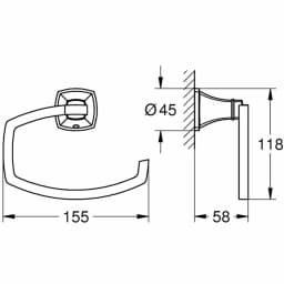 Grohe Grandera Tuvalet Kağıtlığı - 40908000 görsel 2