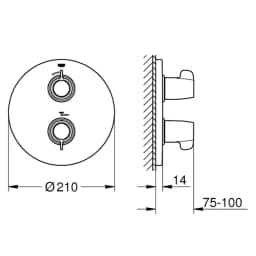 Grohe Grohtherm Special Ankastre Termostatik Duş Bataryası - 29094000 görsel 2