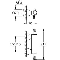 Grohe Grohtherm Special Termostatik Lavabo Bataryası - 34666000 görsel 2