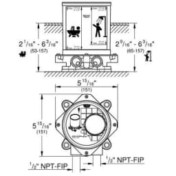 Grohe İç Montaj Gövdesi ½" - 29086000 görsel 2