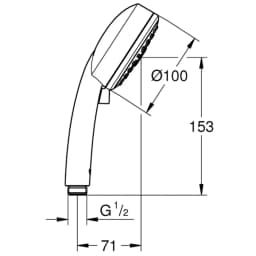 Grohe New Tempesta Cosmopolitan 4 Akışlı El Duşu - 27575002 görsel 2
