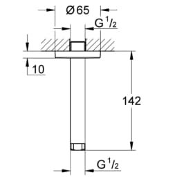 Grohe Rainshower Beyaz Duş Başlığı Dirseği - 28724LS0 görsel 2