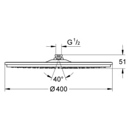 Grohe Rainshower Cosmopolitan 4 Akışlı Metal Tepe Duşu - 28778000 görsel 2