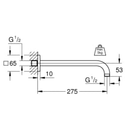 Grohe Rainshower Duş Başlığı Kolu - 27488000 görsel 2