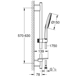 Grohe Rainshower SmartActive 3 Akışlı Sürgülü Duş Seti - 26594000 görsel 2