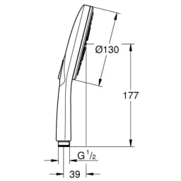 Grohe Rainshower SmartActive 3 Akışlı Nikel El Duşu - 26574AL0 görsel 2