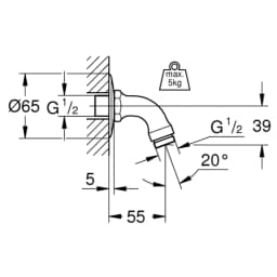 Grohe Relexa Duş Kolu - 28429000 görsel 2