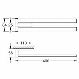 Grohe Selection Cube Havluluk - 40768000 görsel 2