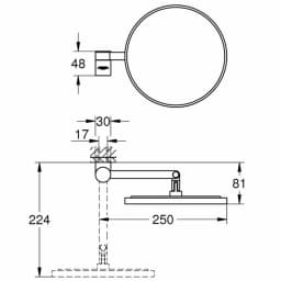 Grohe Selection Makyaj Aynası - 41077DC0 görsel 2