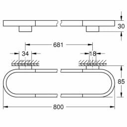 Grohe Selection Altın Havluluk - 41058GL0 görsel 2