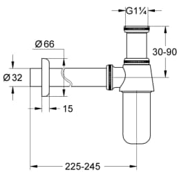 Grohe Sifon 1 1/4" - 28920000 görsel 2