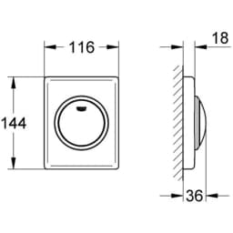 Grohe Surf Kumanda Paneli - 38595000 görsel 2