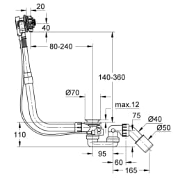 Grohe Talentofill Küvet Tropleni - 28990DC0 görsel 2