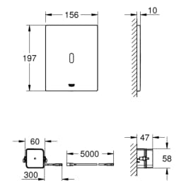 Grohe Tectron Bau E Fotoselli Siyah Kumanda Paneli - 39881KF0 görsel 2