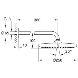 Grohe Tempesta 1 Akışlı Tepe Duşu - 26668000 görsel 2