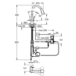 Grohe Zedra Touch 2019 Elektronik Tek Kumandalı Eviye Bataryası - 30219002 görsel 2