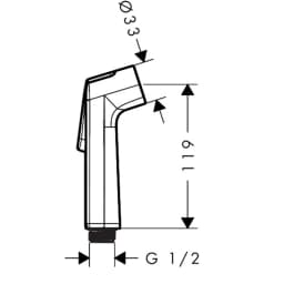 Hansgrohe Bidette El Duşu - 29338000 görsel 2