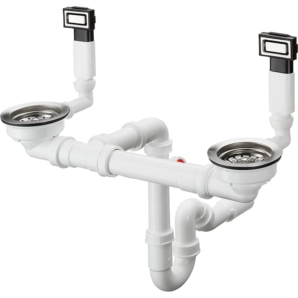 Hansgrohe D15-10 Çift Hazneli Eviye İçin Manuel Gider ve Taşma Seti - 43922800