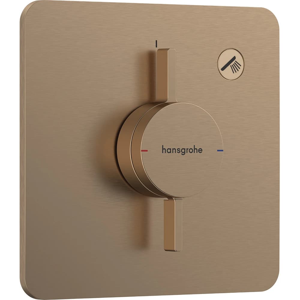 Hansgrohe DuoTurn Q 1 Çıkış İçin Mat Bronz Ankastre Banyo Bataryası 75614140