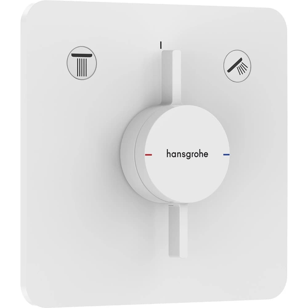 Hansgrohe DuoTurn Q 2 Çıkış İçin Satin Beyaz Ankastre Banyo Bataryası 75414700