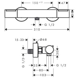 Hansgrohe Ecostat Element Duş Termostatı - 13346000 görsel 2