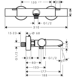 Hansgrohe Ecostat Fine Duş Termostatı - 13325000 görsel 2
