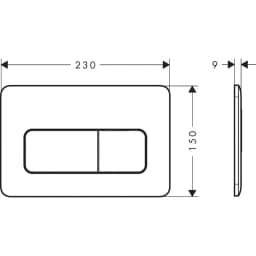 Hansgrohe iFrame Original Q Mat Beyaz Gömme Rezervuar Paneli - 66001700 görsel 4