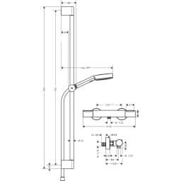 Hansgrohe Pulsify Select S Satin Siyah Termostatik Banyo Bataryalı 90 Cm Duş Barı - 24271670 görsel 2