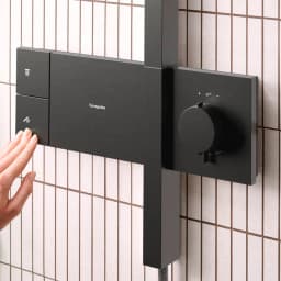 Hansgrohe Raindance Alive Q 210/340 1jet EcoSmart Mat Siyah-Krom Duş Kolonu - 24581340 görsel 2