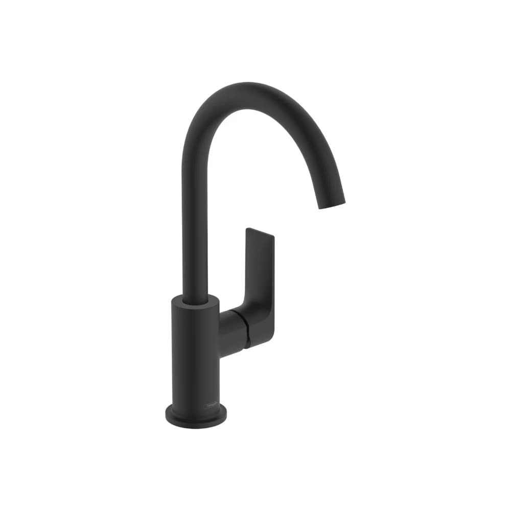 Hansgrohe Rebris E Tek kollu Satin Siyah lavabo bataryası 72576670
