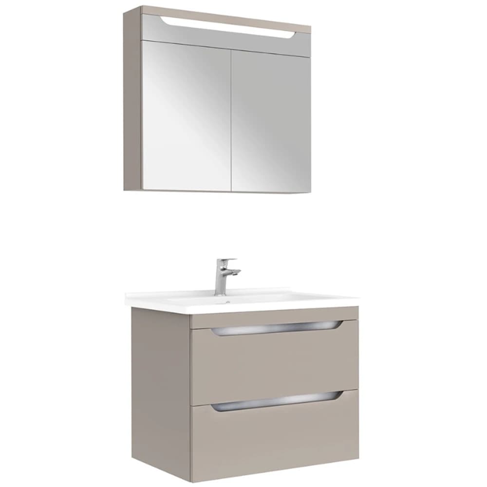Kale Casilla 65 Cm Vizon Banyo Dolabı Takımı (Ayna Dolabı)