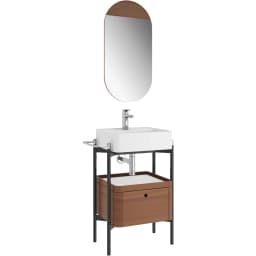 Kale Icon 2.0 50 Cm Kare Mat Beyaz Banyo Dolabı Takımı görsel 1
