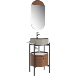 Kale Icon 2.0 50 Cm Yuvarlak Vizon Banyo Dolabı Takımı görsel 1