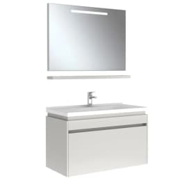 Kale Idea 2.0 100 Cm Parlak Beyaz Tek Çekmeceli Banyo Dolabı Takımı görsel 1