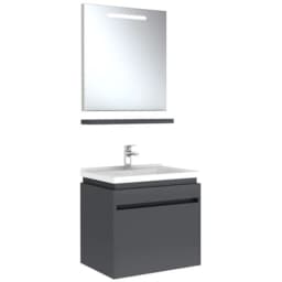 Kale Idea 2.0 65 Cm Parlak Antrasit Tek Çekmeceli Banyo Dolabı Takımı görsel 1