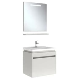 Kale Idea 2.0 65 Cm Parlak Beyaz Tek Çekmeceli Banyo Dolabı Takımı görsel 1