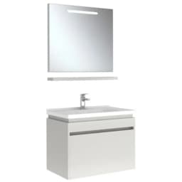 Kale Idea 2.0 80 Cm Parlak Beyaz Tek Çekmeceli Banyo Dolabı Takımı görsel 1