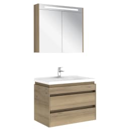 Kale Idea 2.0 80 Cm Pasifik A Çift Çekmeceli Banyo Dolabı Takımı 610100200516 görsel 1