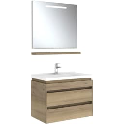 Kale Idea 2.0 80 Cm Pasifik A Çift Çekmeceli Banyo Dolabı Takımı 610100200528 görsel 1
