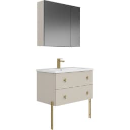 Orka Milazzo 80 Cm Calisto Banyo Dolabı Takımı (Altın Kulp) - 5008263 görsel 1