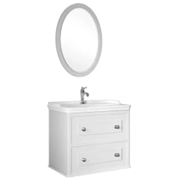 Kale Miro 80 Cm Mat Beyaz Banyo Dolabı Takımı görsel 1