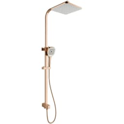 Kale Rain Square Push Buton Rose Gold Kare Duş Barı görsel 1