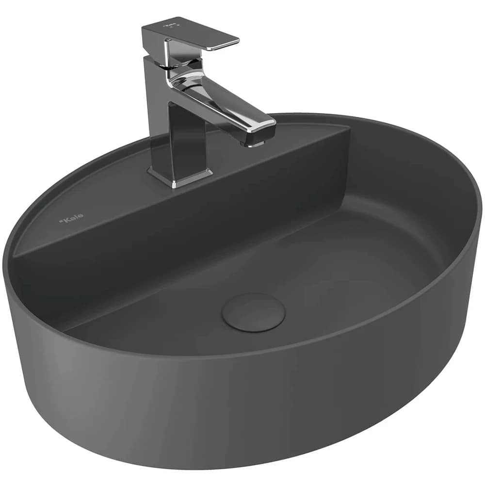 Kale Smartedge 40x50 Cm Mat Antrasit-Gri Oval Lavabo