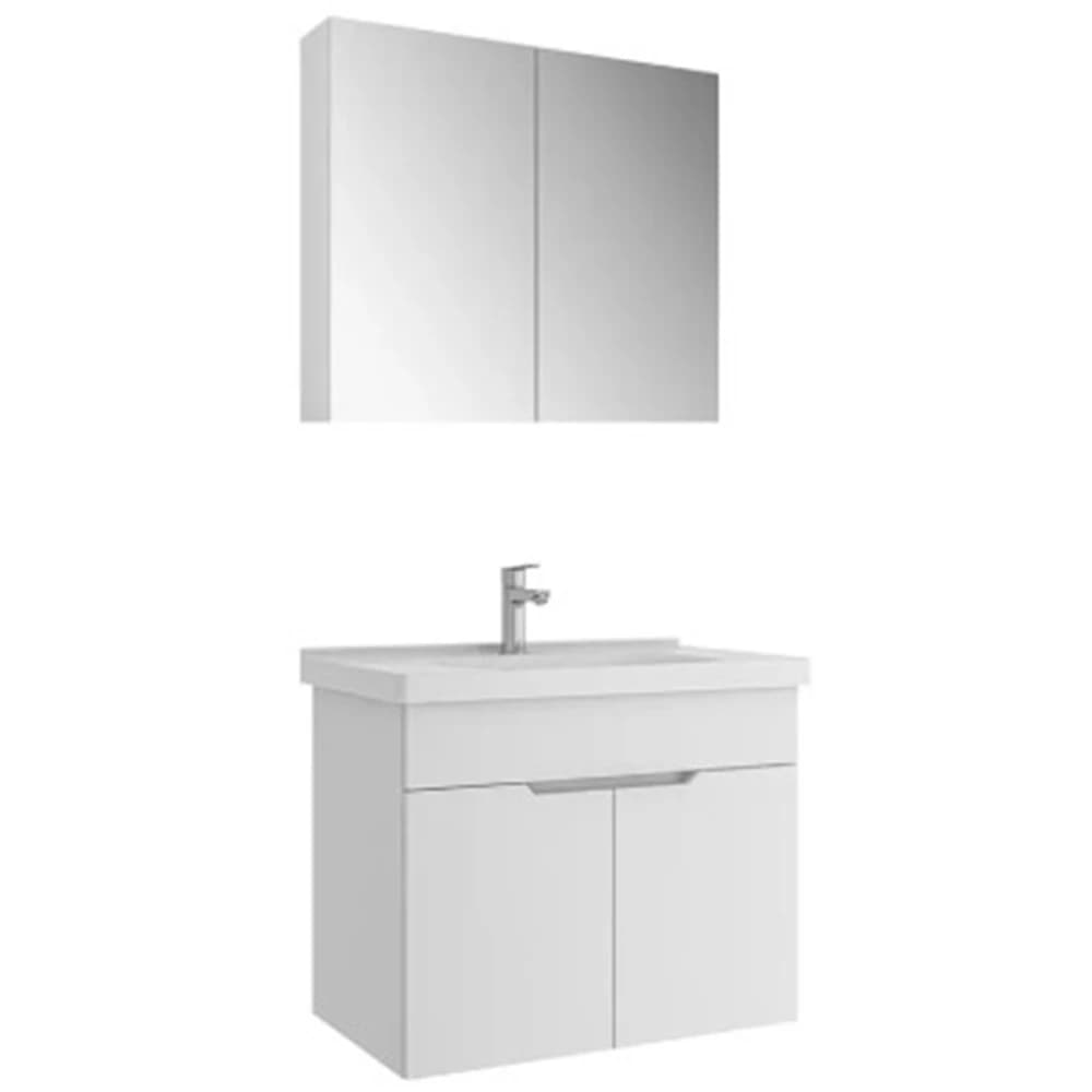 Kale Stora 80 Cm Parlak Beyaz Banyo Dolabı Takımı 610100200914