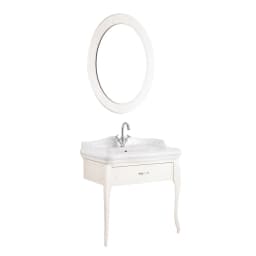 Kale Victorian 90 Cm Krem Banyo Dolabı Takımı görsel 1