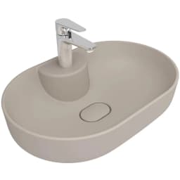 Kale Zero 2.0 60x40 Cm Ada Armatür Bantlı Mat Vizon Oval Çanak Lavabo görsel 1