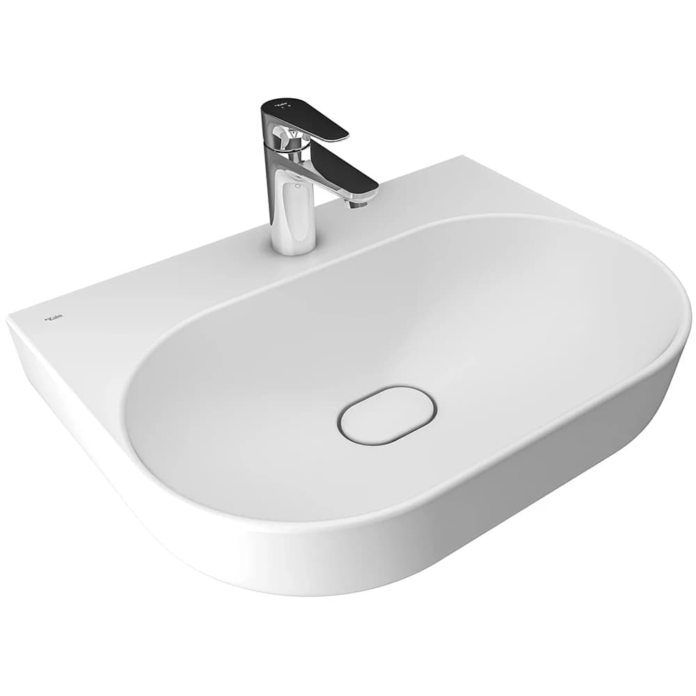 Kale Zero 2.0 60x45 Cm Mat Beyaz Oval Tezgah Üzeri Lavabo