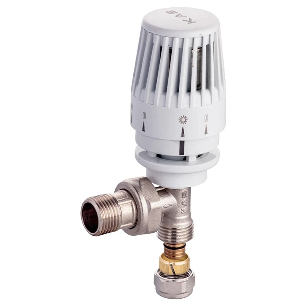 Kas 1/2 Pex-B Bağlantılı Jaklı Köşe Termostatik Radyatör Vanası