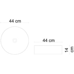 Lena E-W1201MM 44 Cm Mat Mavi Yuvarlak Tezgah Üstü Lavabo görsel 2