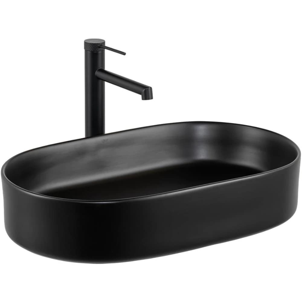 Lena E-W1202MS 60x37 Cm Mat Siyah Tezgah Üstü Lavabo